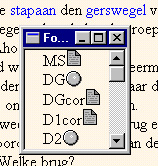 Pop-up box with 5 sigla
